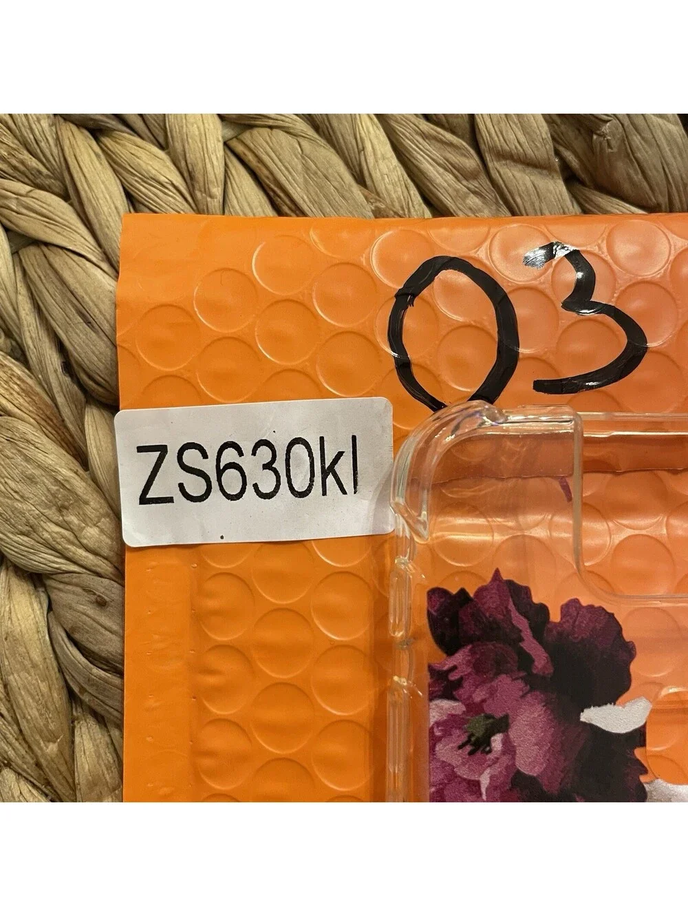 ✅Floral Clear Case ASUS ZenFone 6 6Z ZS630KL Rose Flower Pink Cover Slim#️⃣03
